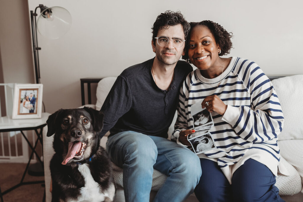maternity session with dog